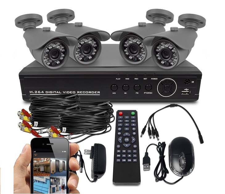 Πλήρες έγχρωμο σετ CCTV εποπτείας και καταγραφής με 4 Κάμερες και σύνδεση μέσω 3G SEGURITY SYSTEM-OEM