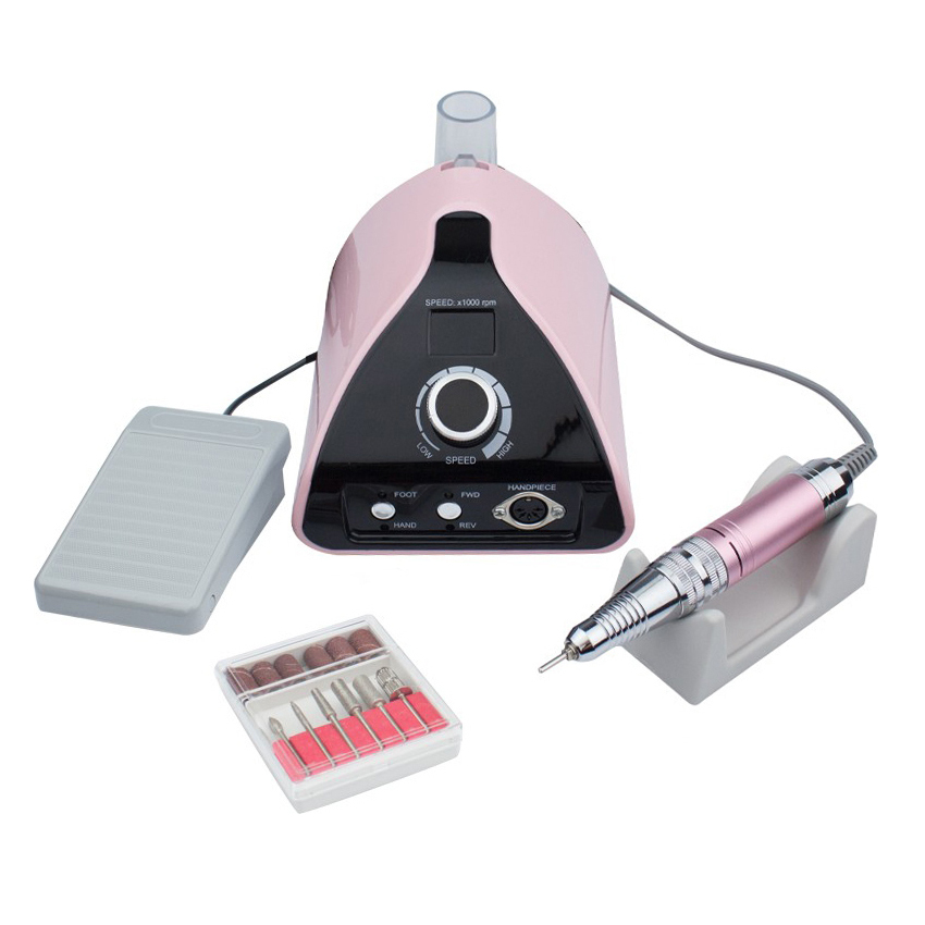 Επαγγελματικός τροχός νυχιών ZS-711- Nail drill set pro 65W σε Ροζ χρώμα