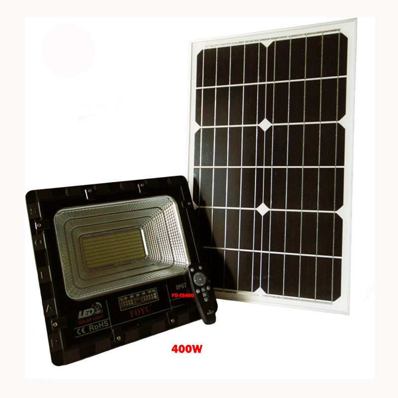 foyu προβολέας ηλιακός led 400w με οθόνη & τηλεχειριστήριο αδιάβροχος ip67 f0-t8400